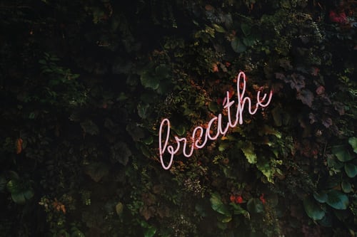 Image that Reads Breathe