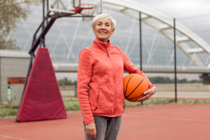 Older Woman & Basketball