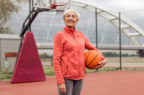 Older Woman & Basketball