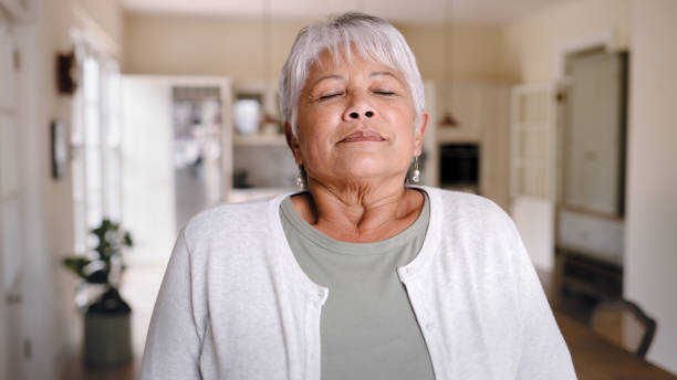 Mature Woman Breathing