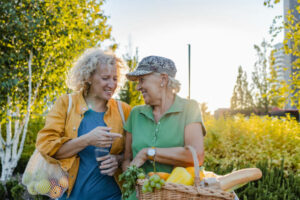 Two Older Women Walking